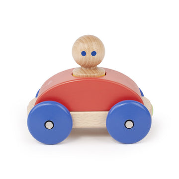 3 Piece Tegu Magnetic Racer Building Block Set, Poppy Big Top