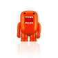 4' Domo Vinyl Figure: Black Light Orange