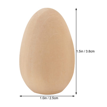 Kisangel 20pcs Unfinished Wood Eggs Smooth Flat Bottom Wooden Easter Craft Eggs for Easter Display Smooth Ready to Paint and Dec