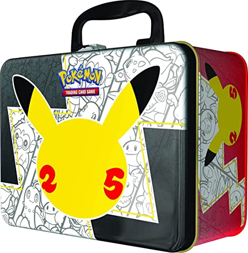 Pokemon TCG 25th Anniversary Celebrations Collector Chest - Metal, Multicolor, Model POK80941, 13 Collector Chests