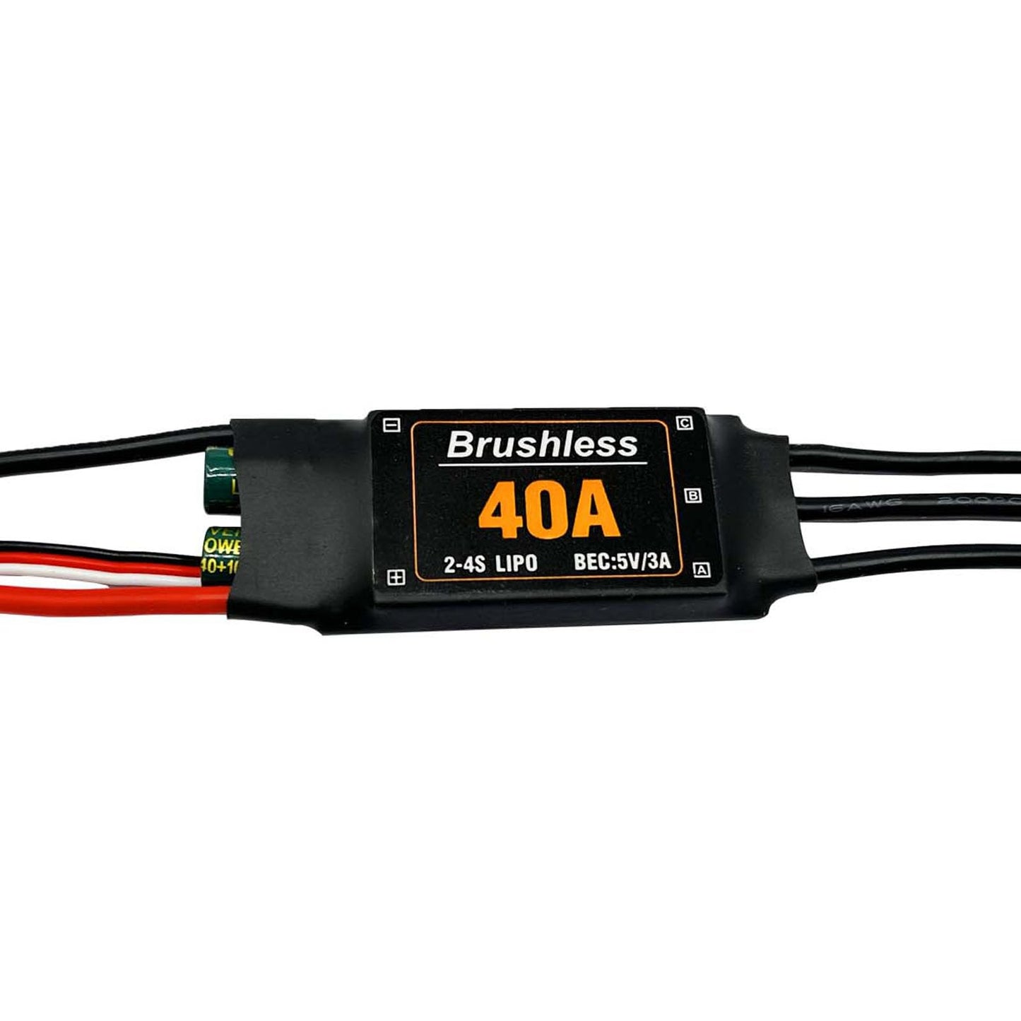 40A Brushless ESC 2-4S Speed Controller 5V 3A BEC with XT60 Plug for RC Drone Airplanes Multi-axis Aircraft Helicopter
