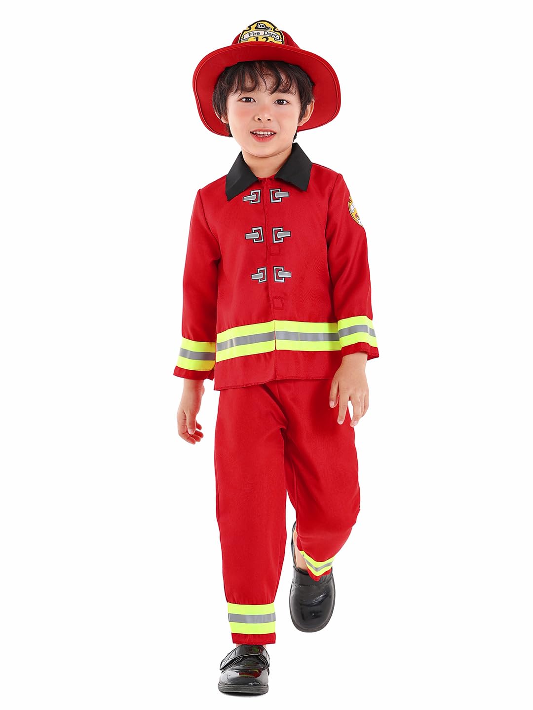 Seasons Fireman Role Play Costume, Red, Size 2T-4T