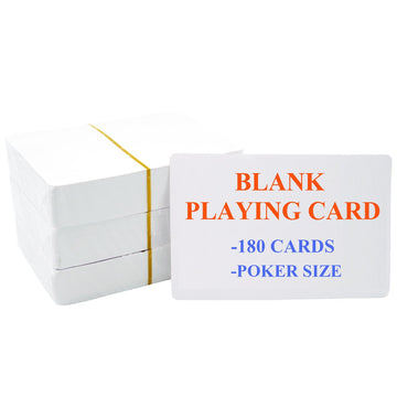 Seetooogames Printable Blank Playing Cards - 180Pcs Playing Card Paper, Blank Poker Cards To Write On, For Diy Games, School Edu