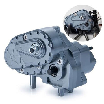 RC-Hub Metal Complete Gearbox Transmission Case with Rear Dig for 1/10 Axial SCX10 II AXI03004 Capra RC Crawler Car