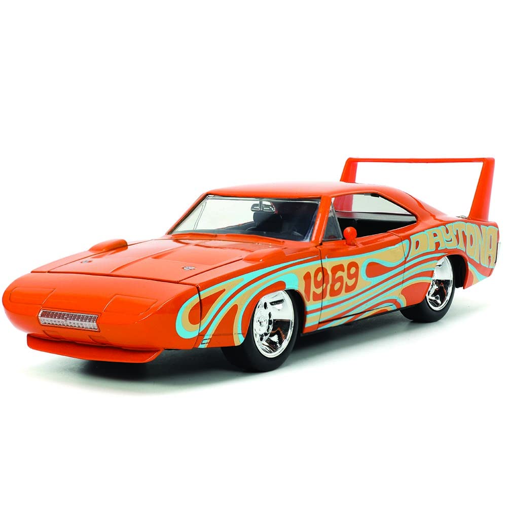 Jada Toys I Love The 60S 1:24 1969 Dodge Charger Daytona Die-Cast Car, Toys For Kids And Adults, Orange