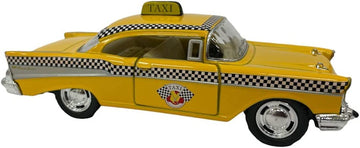 Kinsmart 1957 Chevy Bel Air Coupe Classic Taxi Cab 5' 1:40 Scale Die Cast Metal Model Toy Car