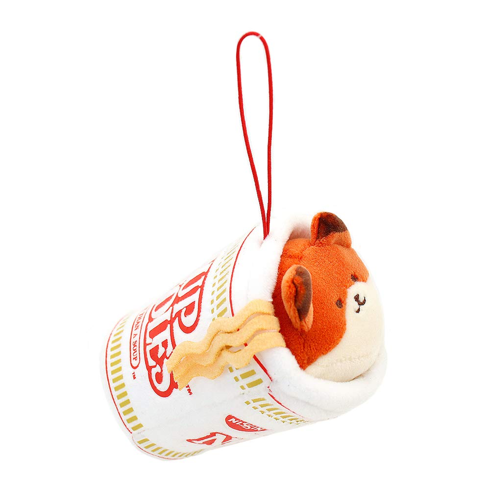 Anirollz 3' & 6' Gift Set Stuffed Animal Plush Nissin Cup Noodle 2 Pc |Soft Squishy Cute Safe| Puppy Kitty Bunny Fox Panda - Birthday - Foxiroll Set