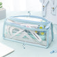 Wolpin Pvc Large Capacity Pencil Bag, Pencil Pouch With Zipper Closure Portable Makeup Pouch, Case Cute Stationery Bag For Stude