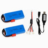 CBB 7.4V 2500mAh Lipo Battery Banana Plug for DRC-446 Syma X8C X8W X8G HQ899 RC Quadcopter Parts X8C Battery 2 Pack with USB Cha