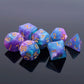 Creebuy Dnd Dice Set Lake Blue & Purple Polyhedral Rpg Dice For Dungeon And Dragons D&D Role Playing Games Table Games Glitter D