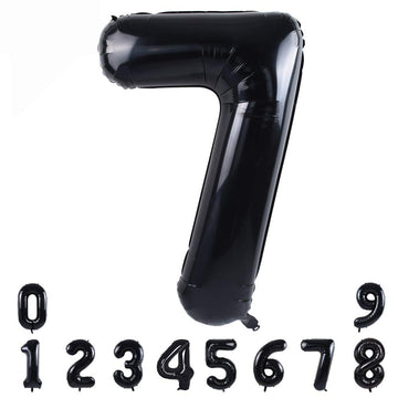 Toniful 40 Inch Black Large Numbers Balloons0-9,Number 7 Digital 7 Helium Balloons,Foil Mylar Big Number Balloons For Birthday P