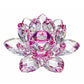 Amlong Crystal Hue Reflection Crystal Lotus Flower With Gift Box, Pink, 5 Inch