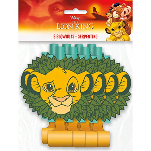 Unique Lion King Birthday Party Supply Decoration Favor Bundle Pack Includes Paper Masks And Blowouts And 1 Dinosaur Sticker Sheet