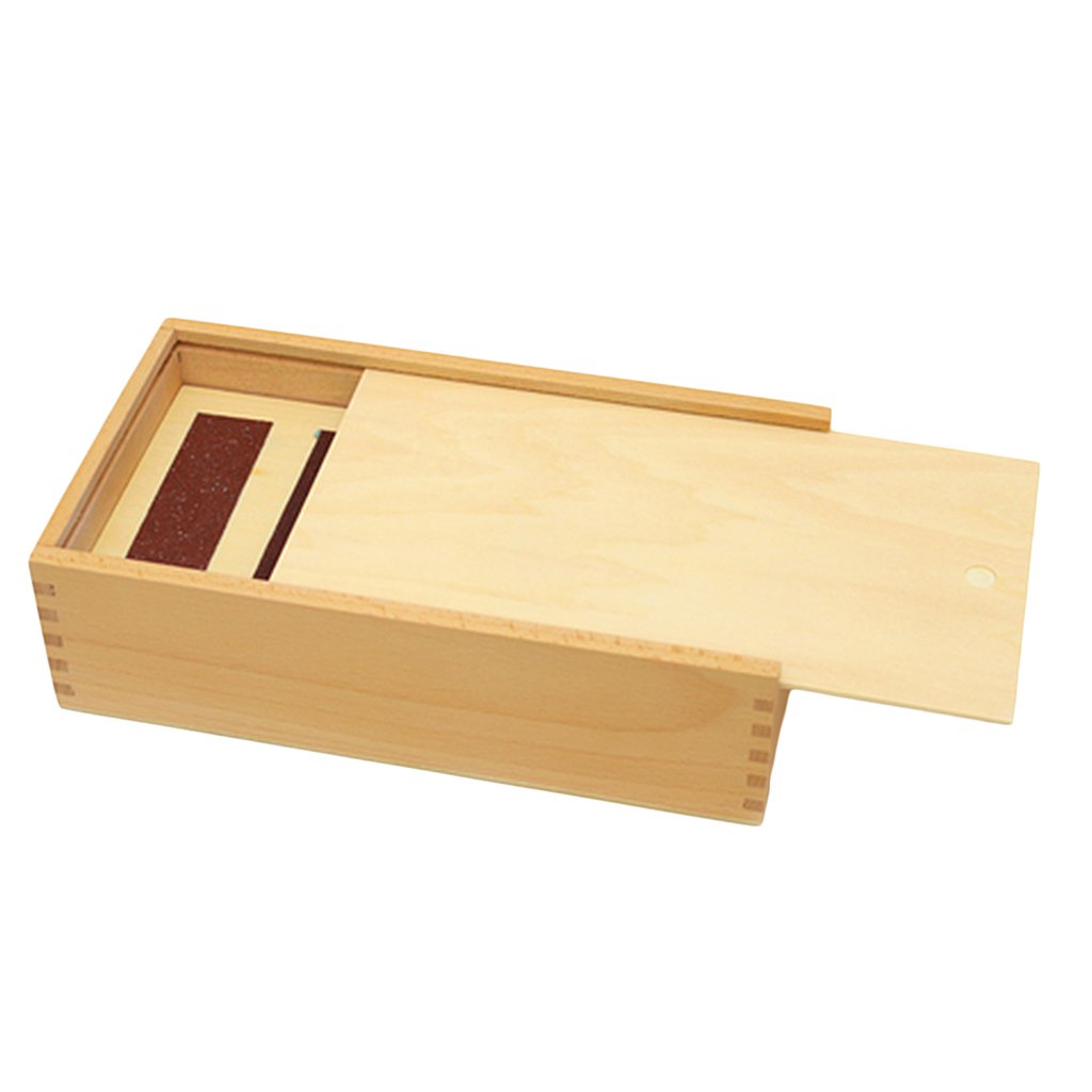 Ecomistiq Wooden Montessori Sensorial Material Rough And Smooth Boards Kids Early Tactile Touch Learning Educational Toy Set|Bri