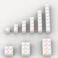 100 Piece White Bricks Bulk Assortment Pack, 9 Size White Classic Building Blocks Bricks, Compatible With Lego Parts And Pieces(