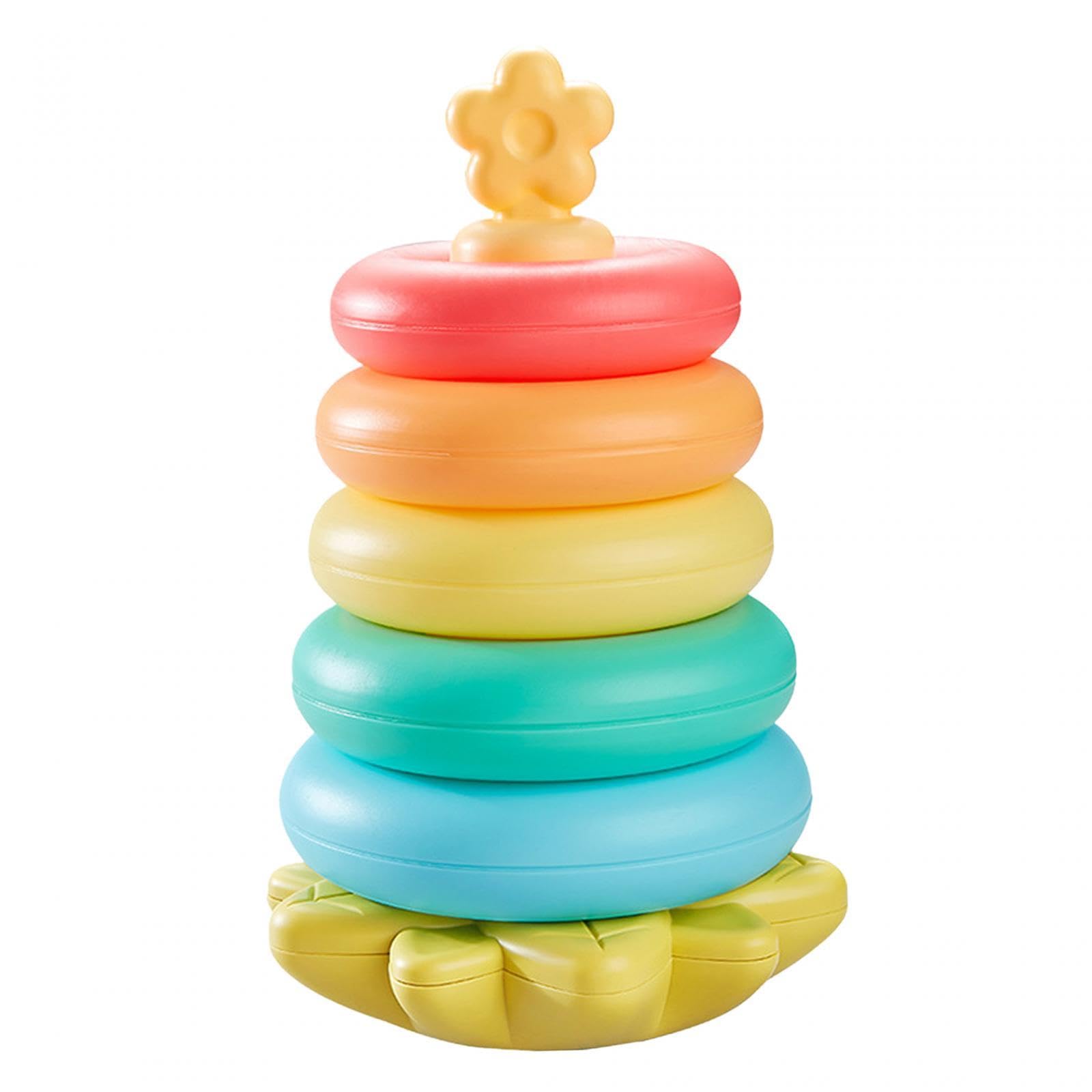 Atorse Rainbow Stacker Rainbow Rings Early Learning Toy For Children Birthday Gifts