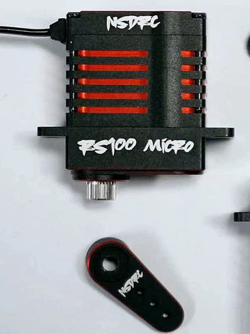 NSDRC RS100 High Torque CNC Aluminum Remote Control Car Micro Servo 5V - 8.4V - 1/24 and 1/18 Micro RC Car Electronics (HELIDIRE