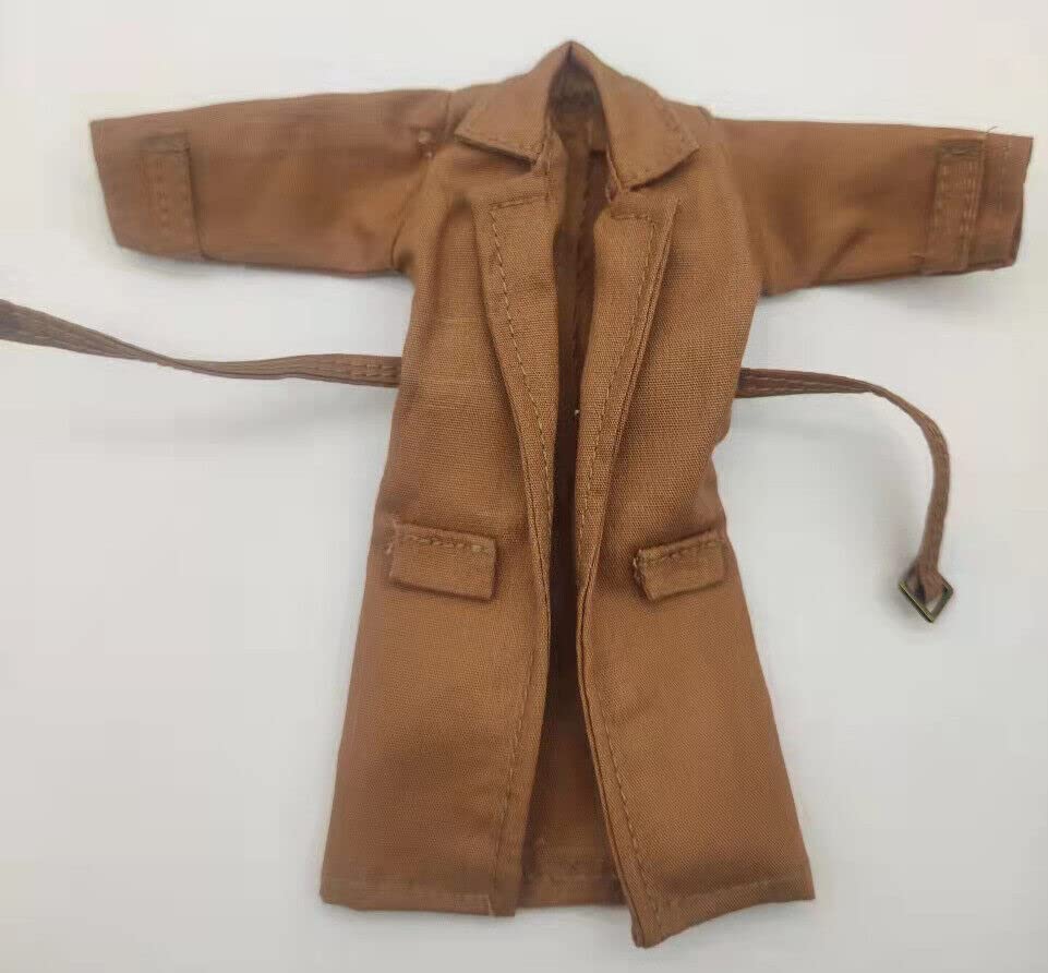 Boswon 1/12 Scale Clothes Brown Male Coat Model With Iron Wire For 6' Body Figure