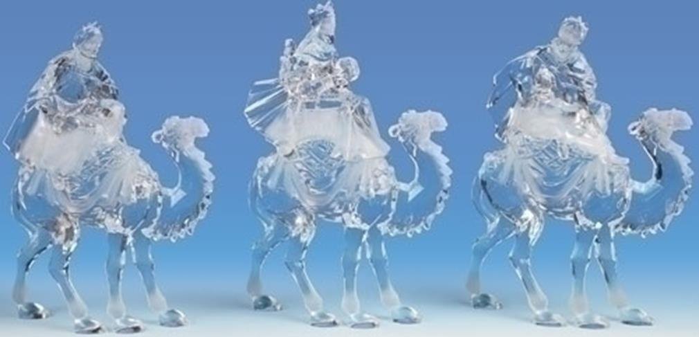 Three Piece Kings on Camel Figurine Set