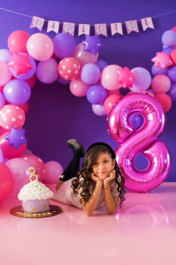 40 Inch Hot Pink Number 8 Balloon, 18Th Birthday Decorations For Girls, Large Mylar Foil Helium 8 18 28 80 1989 Balloon Birthday