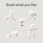 Classic Building Bricks 100 Pieces 2X4 White, Classic Brick Block Parts And Pieces 3001, Compatible With Lego, Age 6+ Creative B