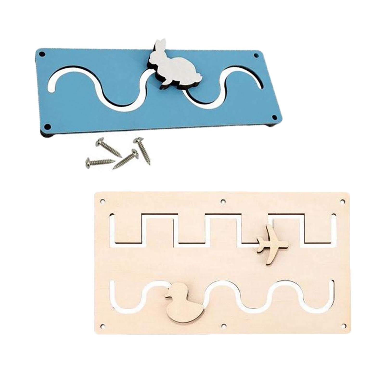 Merishopp 2Pcs Montessori Busy Board Sensory Early Educational Accessories Stylee| Baby Learning Toy | Infant Activity Toy | Sen