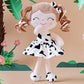 Gloveleya Baby Dolls Soft Snuggly First Baby Girl Gifts Plush Doll with Light Skin & Cow Dress 12inches Animal Series
