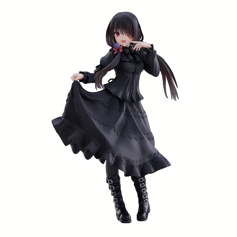 Lunk Tokisaki Kurumi Action Figure Black Dress Model Pvc Anime Statue Character Collections Model Ornaments 7.9 Inch