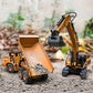 Gemini&Genius 2Pcs Construction Vehicle Toys Dump Truck and Excavator Set Heavy Metal 1/50 Scale Digger and Dumper Diecast Engin