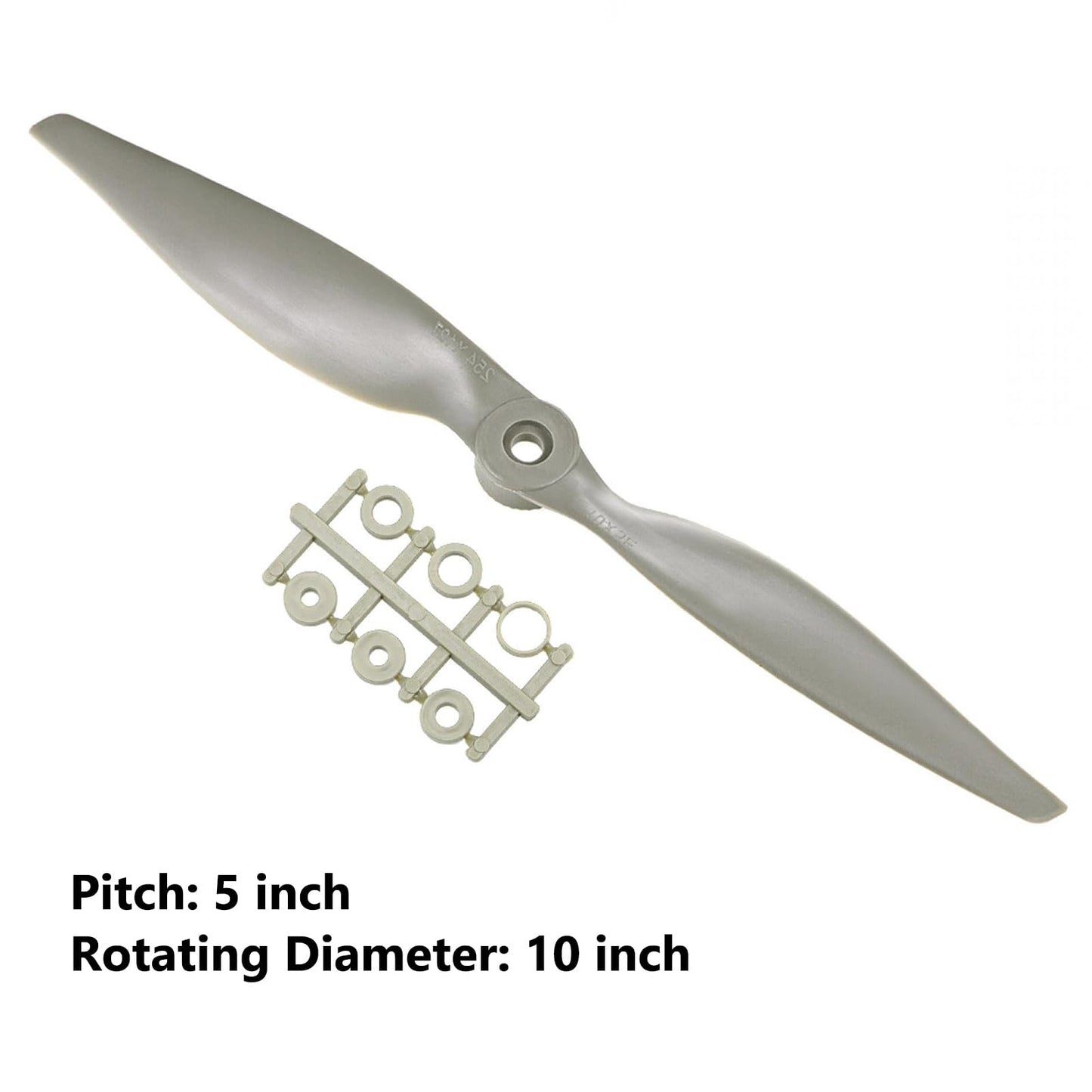 TOP-VIGOR 3pcs CCW RC Propellers 1050 10 x 5 Inch 2-Vane RC Vehicle Propellers Replacement for RC Airplane with Adapter Rings Ny