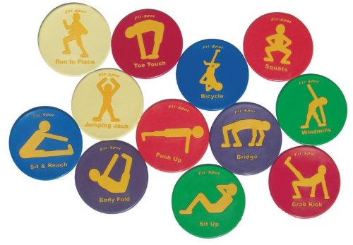 Sportime 9 in Fit-Spots, Set of 12