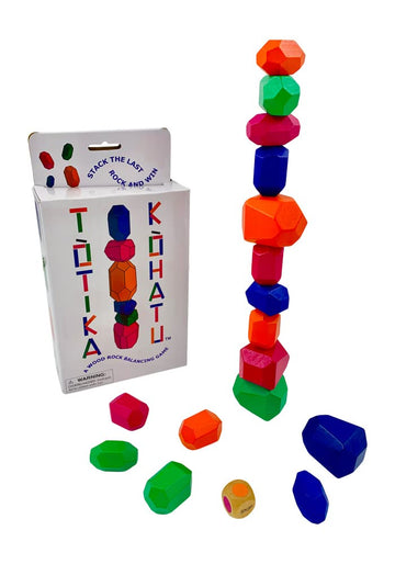 TOTIKA KOHATU Wood Rock Stacking Game - Classic Fun for All Ages