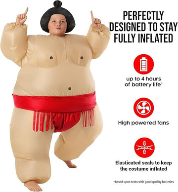 Morph Red Sumo Wrestler Inflatable Costume For Kids Inflatable Costume Sumo Wrestling Suit For Kids Halloween Costume Kids