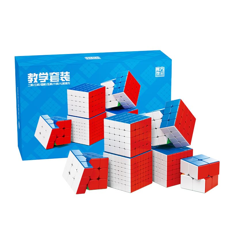 Cuberspeed Moyu MFJS WCA 2-7 Set Speed Cube Gift Box Magic Cube Bundle Collection Cube 2x2 3x3 4x4 5x5 6x6 7x7 Speed Cube sticke