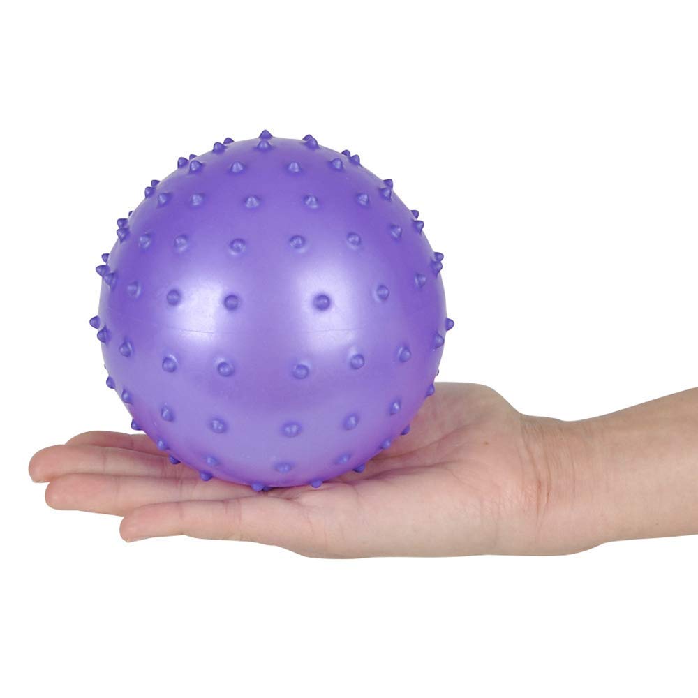 Bedwina Knobby Balls - (Pack Of 6) Bulk 7 Inch Sensory Balls And Spiky Massage Stress Balls For Toddlers, With Pump, Fun Bouncy