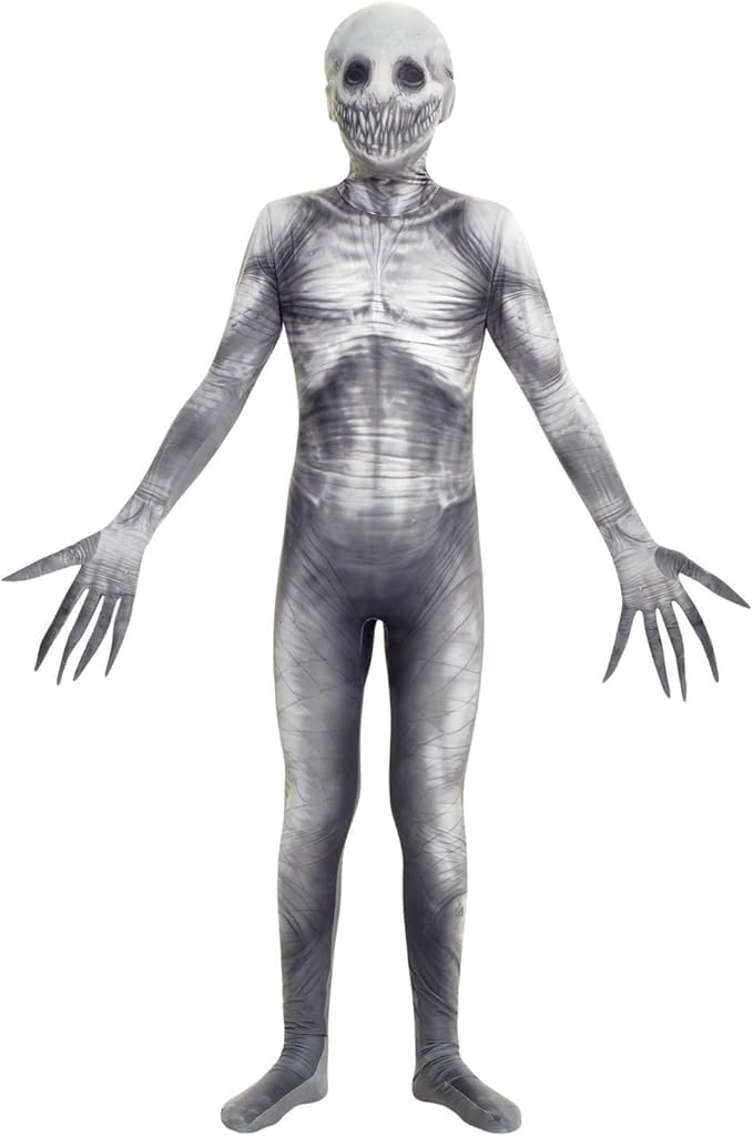 Morphsuits The Rake Costume For Kids, Zalgo Scary Halloween Costume For Boys, Creepy Kids Outfit, Fun Dress-Up, X-Large