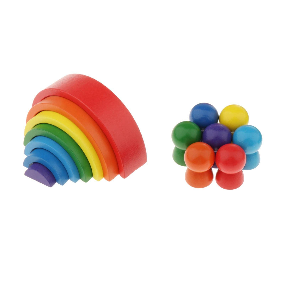 Enakshi Rainbow Wood Arc Building Stacker Blocks Developmental Toys Creative Gift Package 1|Toys & Hobbies | Educational | Other