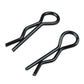 HobbyPark Small 1/16 1/18 Body Clips Bent Springy R Pins Black RC Car Shell Replacement Parts (50-Pack)