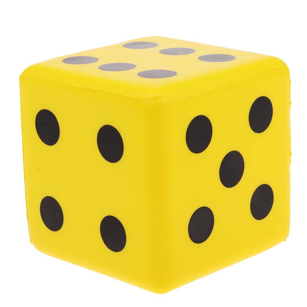 Enakshi (LABEL) Creations Sponge Dice Foam Dot Dice Playing Dice for Math Teaching Vent Toy YellowToys & Hobbies|Games|Role Play