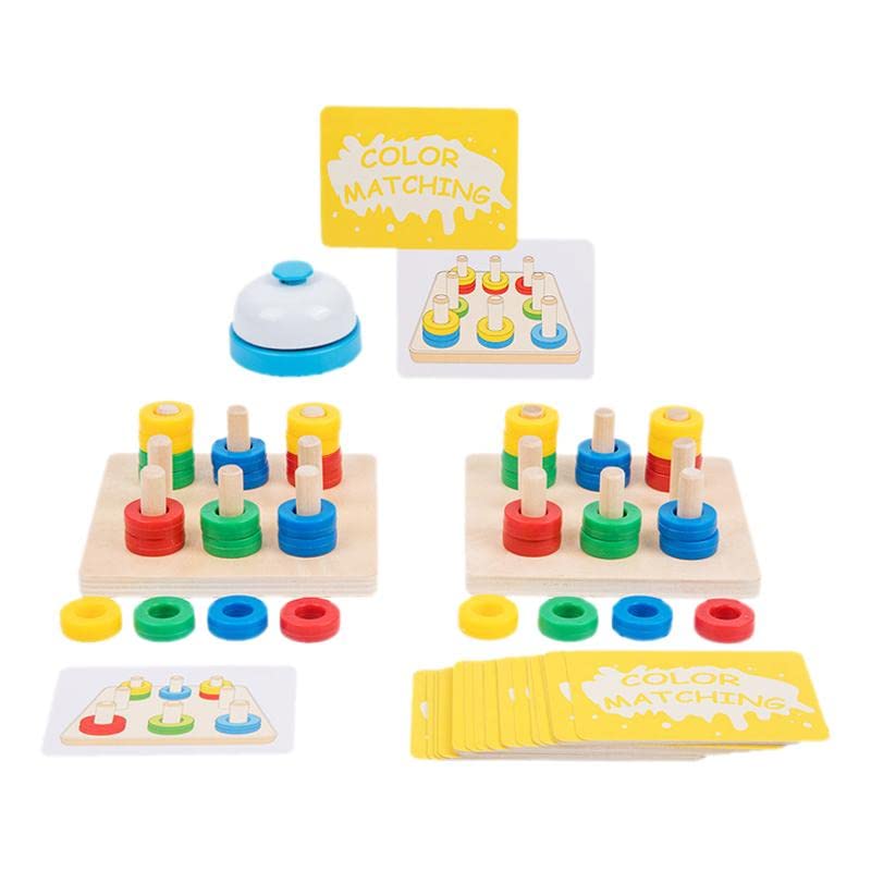 LOOM TREE Wood Color Recognition Puzzle Stacker Educational Toy for Age 3+ Baby | Preschool Toys & Pretend Play | Wooden & Handc