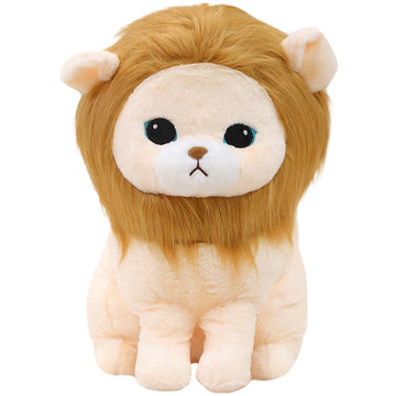 ELAINREN Ultra-Soft Brown Lion Plush Toy Lovely Lion Stuffed Animals Cuddle Lifelike Lion Plush Pillow Decor Gifts/16.5''