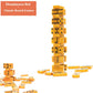 Vovotuzzi Dominos Set For Adults, Thick Domino, Double 6 Dominoes Set For Adults And Kids, 28 Marbleized Gold Tiles In Brown Lea