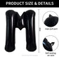 Toniful 40 Inch Large Black M Letter Balloons Jumbo Helium Balloons,Foil Mylar Big Alphabet Balloons For Birthday Party Annivers