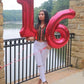 16 Balloon Number, Red Number 16Th Birthday Balloons 40 Inch, Sweet 16 Years Old Red Birthday Decorations For Boys Girls, 16Th A