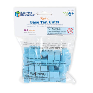 Learning Resources Plastic Base Ten Units, Blue