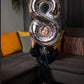 Silver Number 3 Balloon 40 Inch, 3 Balloon Number, 3Rd Birthday Decorations, Silver Party Supplies For Boys Girls