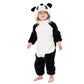 Lonulain Unisex Baby Animal Costume Pajamas, Infant Flannel Hooded Halloween Romper Cosplay Costume/Homewear/Sleepwear (Panda,3-