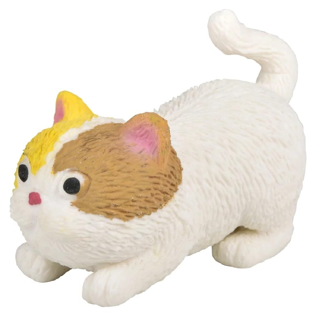 Squishy Stretchy Cat (3.5' To 6.5') Rubber Fidget Sensory Toy Filled With Sand. Great Stress Relief Cat Toy For Kids, Adults And Pets. (3 Pack