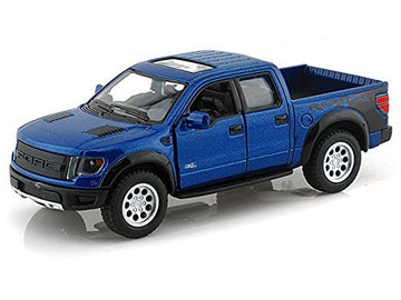 Kinsmart 2013 Ford F-150 Svt Raptor Supercrew Blue 1:46 Scale 5' Die Cast Metal Model Toy Truck