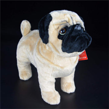 Tammyflyfly Pugsly Pug Plush Stuffed Animal Puppy Dog, 12 Inches (Brown)